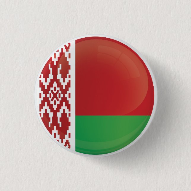 Flagge des Belarus-Runden Symbols Button (Vorderseite)