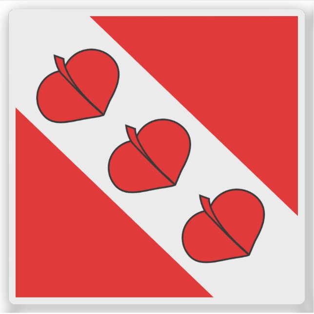 Flagge des Berner Jura-Distrikts, Schweiz Aufkleber (Vorderseite)