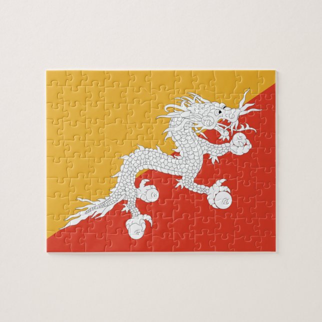 Flagge des Bhutan-Foto-Puzzles (Horizontal)