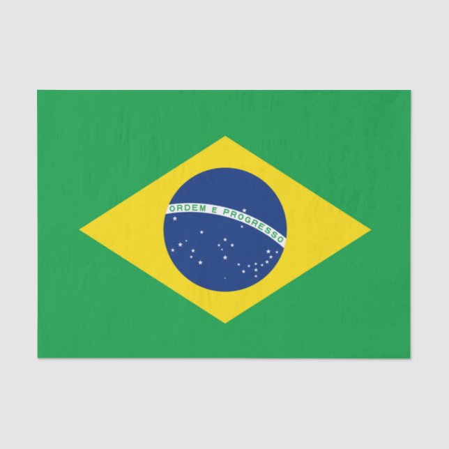 Flagge des brasilianischen Gewebspapiers Seidenpapier (Vorderseite)