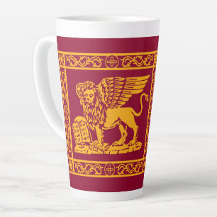 Flagge des Brieftaschen aus dem Foto Venedig Milchtasse