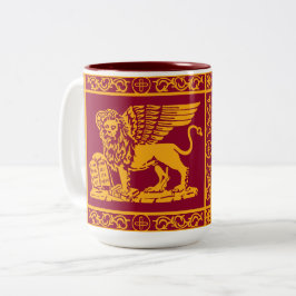 Flagge des Brieftaschen aus dem Foto Venedig Zweifarbige Tasse