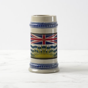 Flagge des Britisch-Columbia-(Kanada) Bierglas