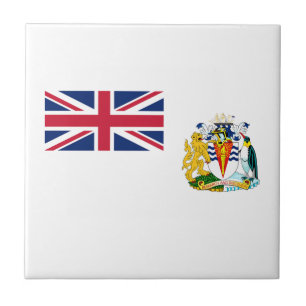 Flagge des Britischen Antarktis-Territoriums Fliese