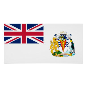 Flagge des Britischen Antarktis-Territoriums Poster