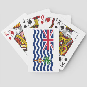 Flagge des Britischen Territoriums im Indischen Oz Spielkarten