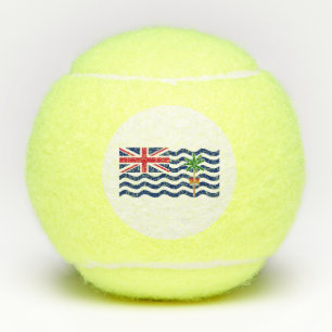 Flagge des Britischen Territoriums im Indischen Oz Tennisbälle