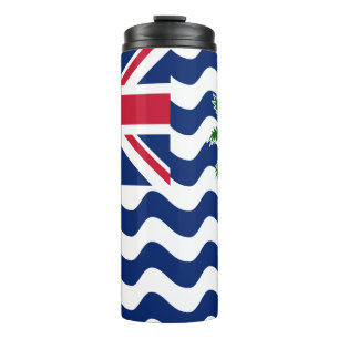 Flagge des Britischen Territoriums im Indischen Oz Thermosbecher