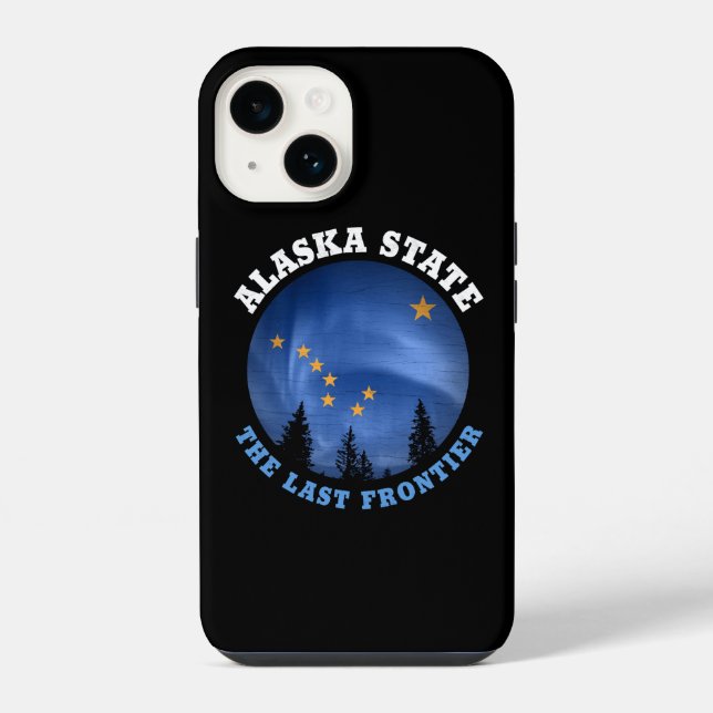 FLAGGE DES BUNDESSTAATES ALASKA iPhone 14 HÜLLE (Rückseite)