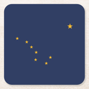 Flagge des Bundesstaates Alaska Rechteckiger Pappuntersetzer