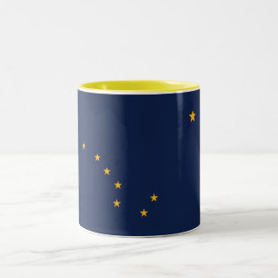 Flagge des Bundesstaates Alaska Zweifarbige Tasse