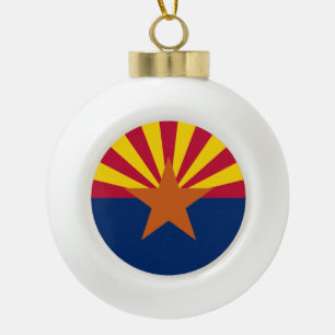 Flagge des Bundesstaates Arizona Keramik Kugel-Ornament