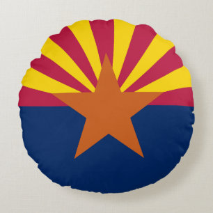 Flagge des Bundesstaates Arizona Rundes Kissen