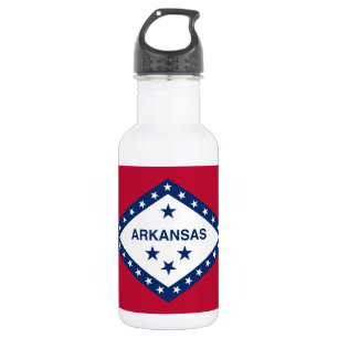 Flagge des Bundesstaates Arkansas Edelstahlflasche