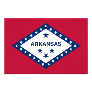 Flagge des Bundesstaates Arkansas Fotodruck