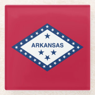 Flagge des Bundesstaates Arkansas Glasuntersetzer