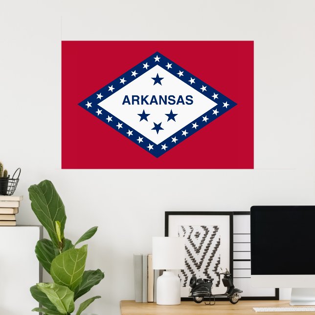 Flagge des Bundesstaates Arkansas Poster (Heimbüro)