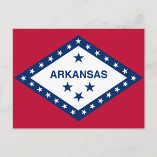 Flagge des Bundesstaates Arkansas Postkarte