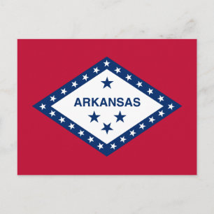 Flagge des Bundesstaates Arkansas Postkarte