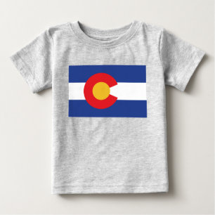Flagge des Bundesstaates Colorado Baby T-shirt