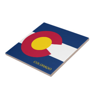 Flagge des Bundesstaates Colorado Fliese