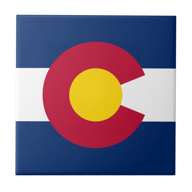 Flagge des Bundesstaates Colorado Fliese (Vorderseite)