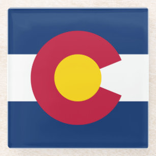 Flagge des Bundesstaates Colorado Glasuntersetzer