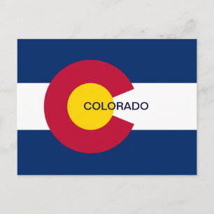 Flagge des Bundesstaates Colorado Postkarte