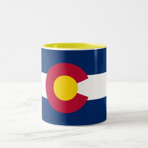 Flagge des Bundesstaates Colorado Zweifarbige Tasse