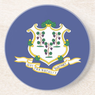 Flagge des Bundesstaates Connecticut Getränkeuntersetzer