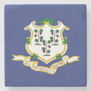Flagge des Bundesstaates Connecticut Steinuntersetzer