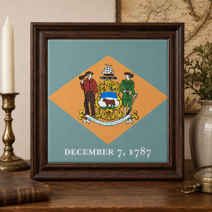 Flagge des Bundesstaates Delaware Fliese