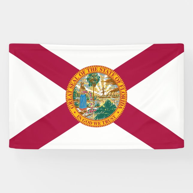 Flagge des Bundesstaates Florida Banner (Horizontal)