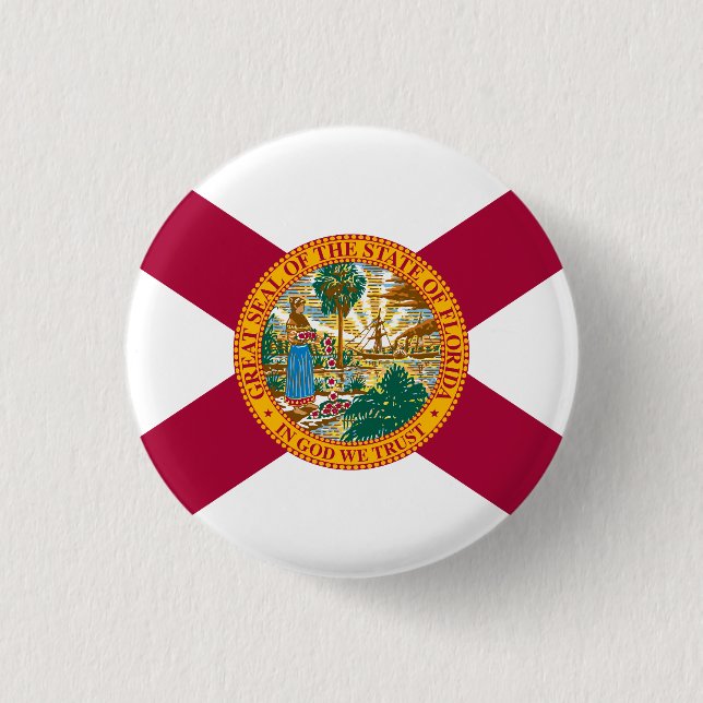 Flagge des Bundesstaates Florida Button (Vorderseite)