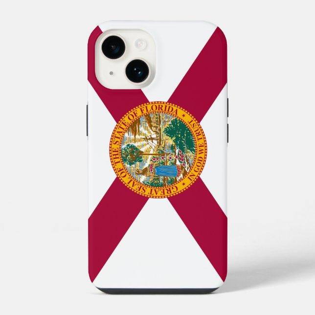 Flagge des Bundesstaates Florida iPhone 14 Hülle (Rückseite)