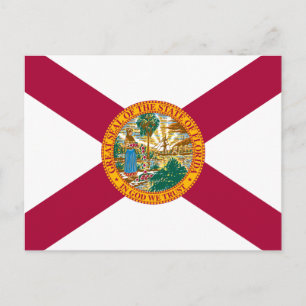 Flagge des Bundesstaates Florida Postkarte