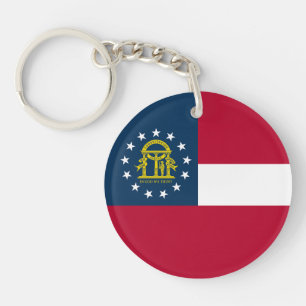 Flagge des Bundesstaates Georgia Schlüsselanhänger