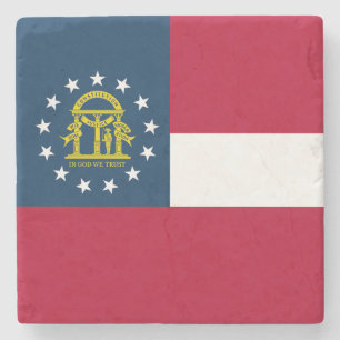 Flagge des Bundesstaates Georgia Steinuntersetzer