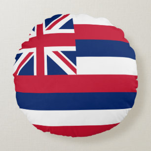 Flagge des Bundesstaates Hawaii Rundes Kissen
