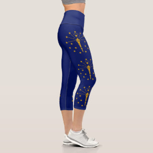 Flagge des Bundesstaates Indiana Capri Leggings