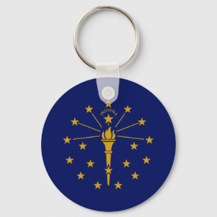 Flagge des Bundesstaates Indiana Schlüsselanhänger