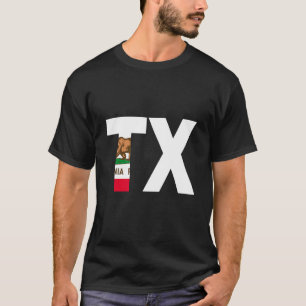 Flagge des Bundesstaates Kalifornien Texas TX Städ T-Shirt