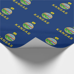 Flagge des Bundesstaates Kansas Geschenkpapier
