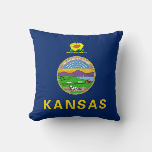 Flagge des Bundesstaates Kansas Kissen