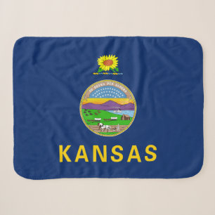 Flagge des Bundesstaates Kansas Sherpadecke