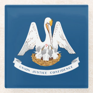 Flagge des Bundesstaates Louisiana Glasuntersetzer