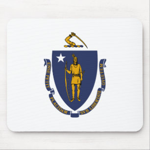 Flagge des Bundesstaates Massachusetts Mousepad