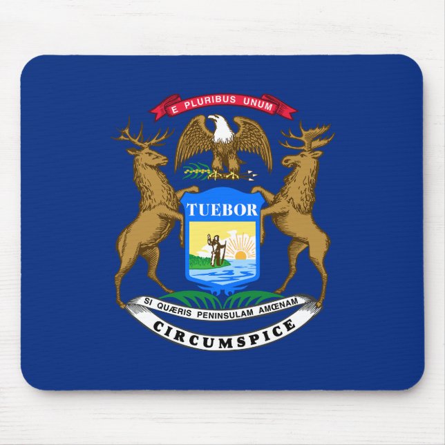 Flagge des Bundesstaates Michigan Mousepad (Vorne)