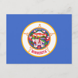 Flagge des Bundesstaates Minnesota Postkarte