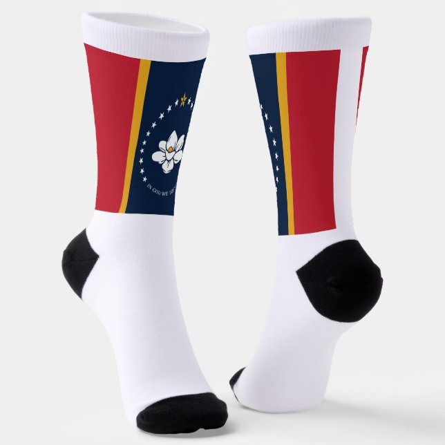 Flagge des Bundesstaates Mississippi Socken (Gewinkelt)